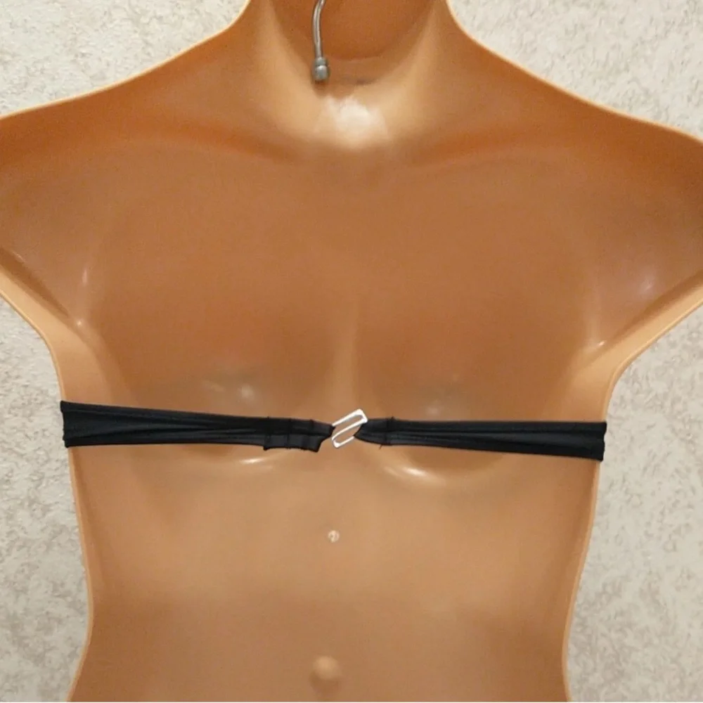 Cape Juby Black and White Laser Cut Bikini Top